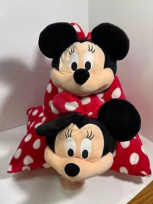 Disney Pillow Plush Minnie Mouse Reversible 20  Theme Park Exclusive 2 Available • $16.80