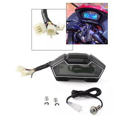 Universal RPM LCD Digital Motorcycle Odometer Speedometer Tachometer Gauge Speed • $53.83