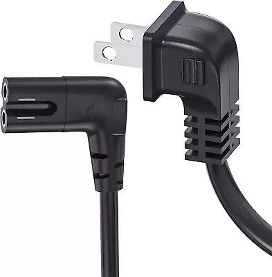 TV Power Cord Compatible For Samsung TV  6-Feet 90 Degree Angled 18AWG 2-Prong  • $17.97