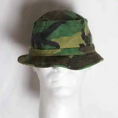 Kmart Camo Bucket Hat Men's L Woodland Camouflaged Fishing Boonie Hat 80's Vtg • $39.99