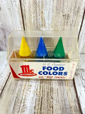 VINTAGE MCCORMICK FOOD COLORING CAKE BAKING Plastic Case Color Blend Chart • $10