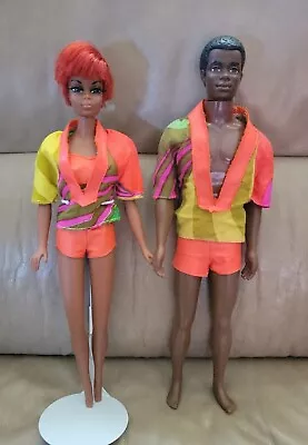 Vintage Mattel Talking Brad Doll (TLC) And Julia Star Barbie Matching Outfits • $450