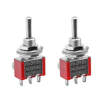 2Pcs 120V/5A 250V/2A ON/Off/ON 3 Position 3 Terminals Latching Mini Toggle Sw... • $12.04