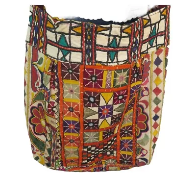 Banjara Bag|Authentic|Gypsy|Tote|Cross Shoulder|1 Strap|Boho|60s|Patchwork Style • $140.25