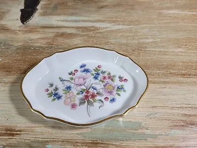 Vintage Bone China Soap Trinket Dish Floral St Michael  Veronica  Porcelain  • $14.99