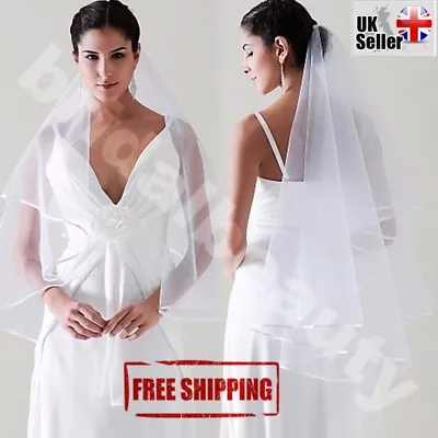 £5.99 • Buy Halloween White Wedding Veil Bride To Be Hen Night Party Fancy Dress Costume