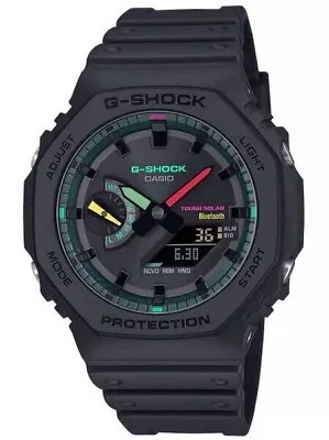 Casio G-Shock GAB2100MF-1A Solar Smart Phone Link Vibrant Color Dial Black Watch • $149.85