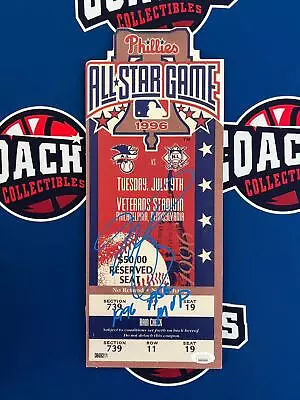 Mike Piazza Autographed 1996 MLB All Star Game 16  Mini Mega Ticket With 96 ASG • $258.75