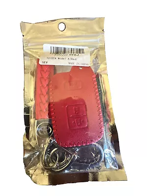 RED Leather Carbon Fiber 5 3/4  Key Holder Keychain For Toyota Supra Celica All • $9.98