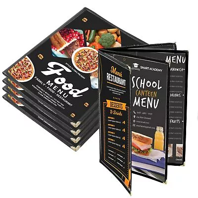 4-PCS Menu Covers 8.5 X 11 Inch Menu-Holder - 4 Page 8 View Restaurant Menu B... • $31.36