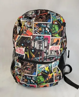 Star Wars Comic Strip Panel School Backpack Book Bag Water Bottle Holder • $28.55