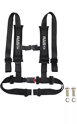 1 Pair RASTP 2” Black 4 Point Harness Universal Safety Harness • $39.99