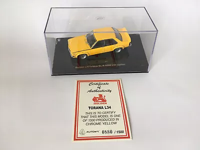 1:43 Biante LH Torana L34 SLR 5000 Yellow • $95