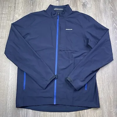 Patagonia Dirt Craft Jacket Full Zip Navy Blue Men Size L Large 24020 Soft Shell • $49.95