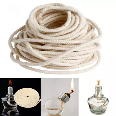 Cotton Round Wick For Oil Spirit Paraffin Kerosene Lamp Torch Crafts • £3.97