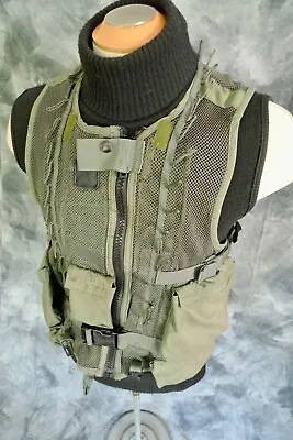 Vintage MUSTANG Jet AIRCREW SURVIVAL VEST 12 POCKETS Mesh Army MILITARY Jacket. • $39.99