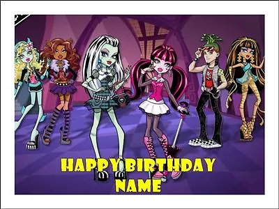 MONSTER HIGH Cake Toppers Edible Icing Image Birthday Decoration #1 • $10.91