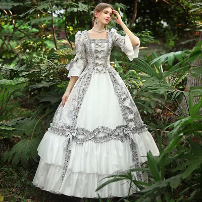 Renaissance Gown Queen Princess Prom Dresses Marie Antoinette Costume • $93
