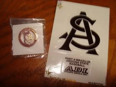 New Arizona State Asu Alumni Association 1  Lapel Pin Sparky & Window Sticker • $14.99