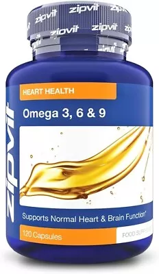 Omega 3 6 & 9 Oil 1000mg 120 Softgels • £11.37