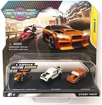 Micro Machines Stunt Pack  Series 3 #10 - Race Cycle & Trailer Hognose Condor • $14.99