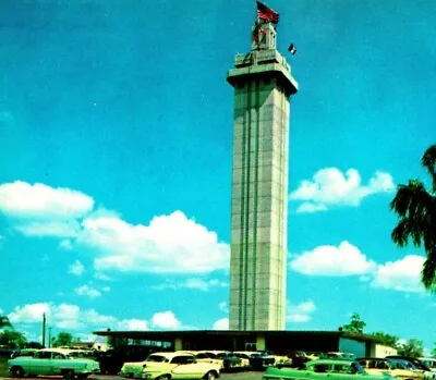 Citrus Tower From Below Classic Cars Claremont Florida FL UNP Chrome Postcard • $2.80