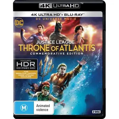 Justice League - Throne Of Atlantis  (4K UHD+Blu-ray 2018 2-Disc Set) • $22