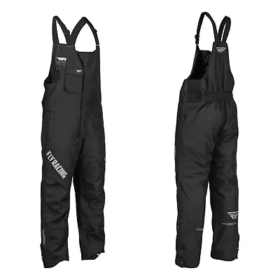 New Fly Racing Aurora Bibs Pants Bib Snowmobile Snow Winter Black All Sizes • $149.95