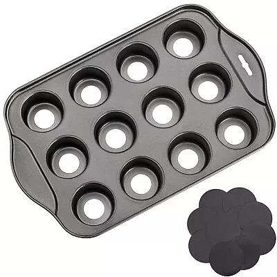 12 Cavity Mini Cheesecake Pan With 24 Pieces Removable Bottom • $24.05
