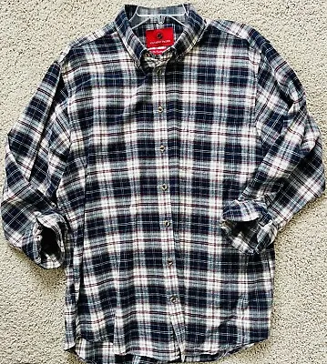 LN Southern Proper Bean Plaid L/S Mens Flannel Cotton Button Shirt Size L Large • $25