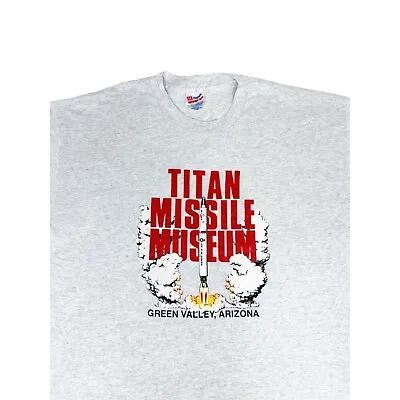 Vintage 90s Titan Missile Museum T-Shirt XL Grey Arizona Air Force Single Stitch • $35