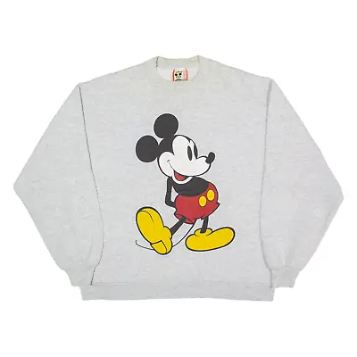£22.99 • Buy Vintage DISNEY Mickey Mouse Sweatshirt Grey 90s Womens L