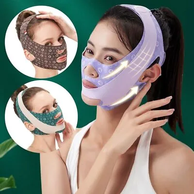 Sleep Mask V Line Shaping Face Masks Facial Slimming Strap Face Lifting Belt • $9.54