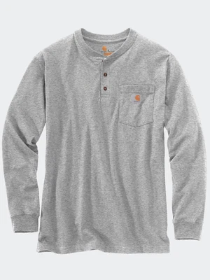 £27.95 • Buy Carhartt Workwear Men's Loose Fit Heavyweight Long Sleeve Pocket Henley T-Shirt 