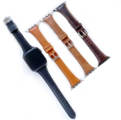 $24.10 • Buy Vintage Genuine Leather Strap For Apple Watch Band 40mm 44mm 38mm 42mm Bracelet