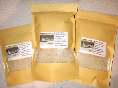 Natural Organic Celtic Sea Salt Coarse Dry 2-4 Mm. Sel De Guarande  Best Quality • £7.99