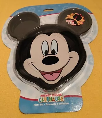 Disney Store Mickey Mouse Clubhouse Plate Set 3 Pc Clip In Ears New • $9.99