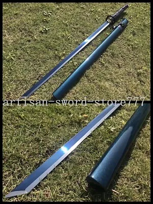 High Quality Zatoichi Japanese Samurai Ninja Sword Tang Dao Blue • $153.45