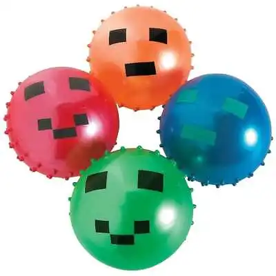 Rubber Pixel Spike Balls 12 Miner Video Arcade Game Party Prop Toy Gift 13cm • $18.99