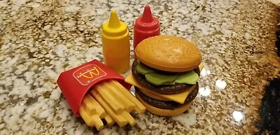 $45 • Buy Vintage Fisher Price McDonalds Big Mac & Fries Mustard Ketchup Fun Play Food