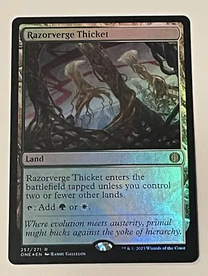 MTG Razorverge Thicket - Phyrexia: All Will Be One FOiL NM • $3.50