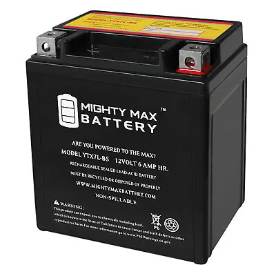 Mighty Max YTX7L-BS Battery For Honda Yamaha Kawasaki Motorcycle ATV Battery • $24.99