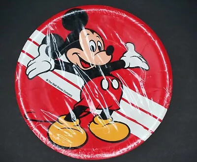 8 Mickey Mouse Party/8 Dessert Paper Plates Celebrations By Gibson New Old Stock • $10.66