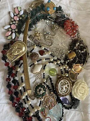 £9.99 • Buy Collection Of Vintage 1950s/60s Crystal Costume Jewellery Lot Spares Repair