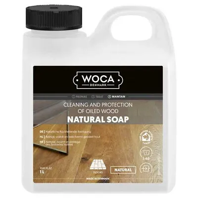 Woca Natural Soap - NATURAL - Ideal For Oiled Wood Floors & Furniture • £10.99