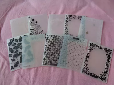 10 Embossing Folders - 6  X 4  - USED • £10