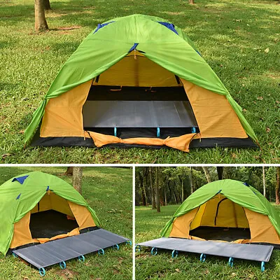 Folding  Camping Bed Aluminium Alloy Tent Cot  Equipment W7W9 • £37.99
