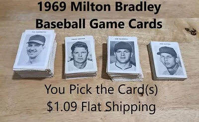 1969 Milton Bradley Baseball Game Cards-YOU CHOOSE-$1.09 Flat Ship UPDATED 11/14 • $0.99