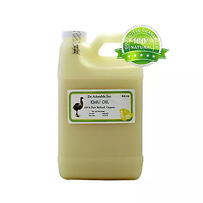 $125 • Buy 64 Oz/half Gallon Organic Emu Oil Pure 