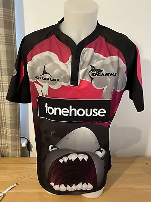 Olorun Sharks Rugby Jersey Size XL  24 Inch Pit 2 Pit Very Good Condition • £22.99